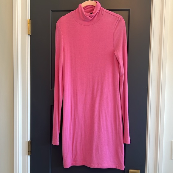 ATM Ribbed stretch-modal jersey turtleneck mini dress Size Medium - Picture 4 of 5